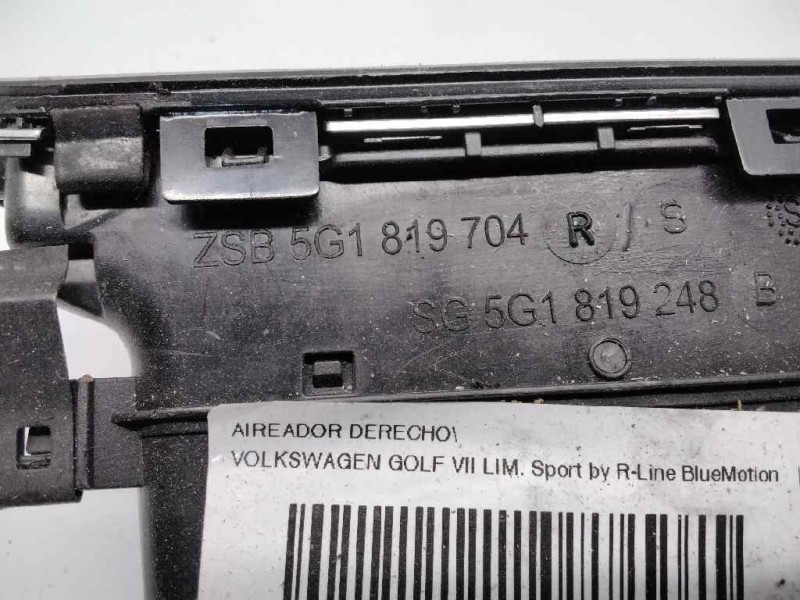 Recambio de aireador derecho para volkswagen golf vii lim. sport by r-line bluemotion referencia OEM IAM 5G1819704R  