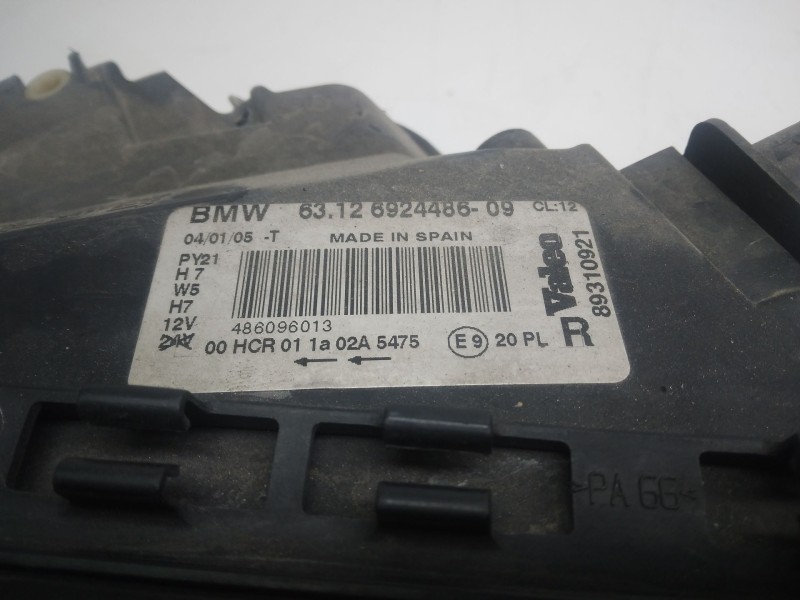 Recambio de faro derecho para bmw serie 1 berlina (e81/e87) 118d referencia OEM IAM 6312692448609  