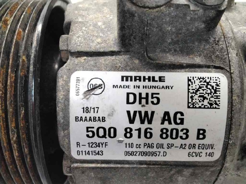 Recambio de compresor aire acondicionado para skoda fabia active referencia OEM IAM 5Q0816803B  