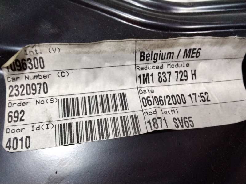 Recambio de elevalunas delantero izquierdo para seat toledo (1l) magnus referencia OEM IAM 1L0837401B  