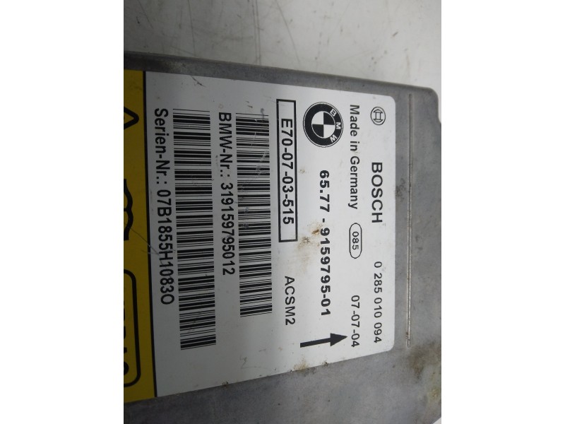 Recambio de centralita airbag para bmw x5 (e70) 3.0d referencia OEM IAM 0285010094  