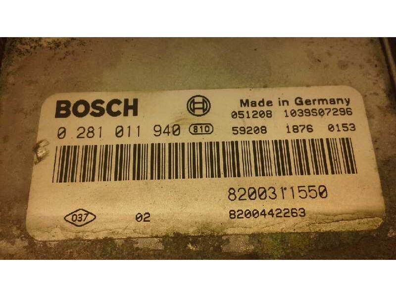 Recambio de centralita motor uce para renault master ii phase 2 caja cerrada 2.5 diesel referencia OEM IAM 0281011940 312 