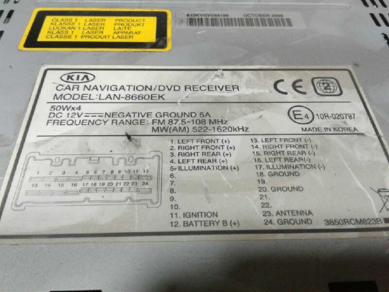 Recambio de sistema navegacion gps para kia sorento 2.5 crdi emotion referencia OEM IAM 610KVN038199  