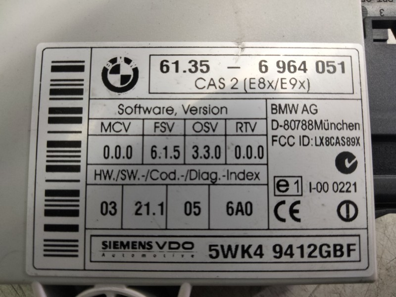 Recambio de modulo electronico para bmw serie 1 berlina (e81/e87) 118d referencia OEM IAM 6964051  