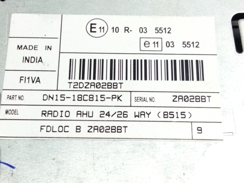 Recambio de sistema audio / radio cd para ford ecosport titanium referencia OEM IAM DN1528C815PK  