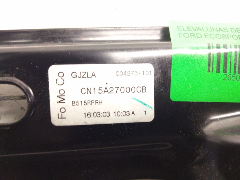 Recambio de elevalunas delantero derecho para ford ecosport titanium referencia OEM IAM CN15A27000CB  