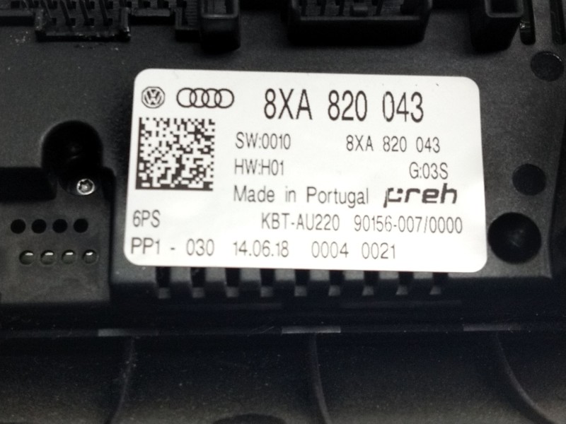 Recambio de mando calefaccion / aire acondicionado para audi a1 (8xk) 1.0 tfsi referencia OEM IAM 8XA820043  