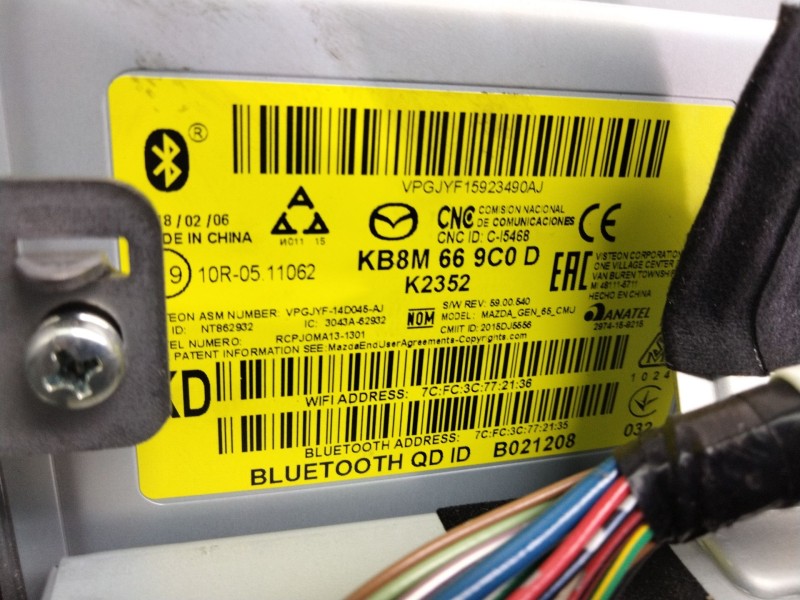 Recambio de pantalla multifuncion para mazda cx-5 2.0 cat referencia OEM IAM KB8M669C0D  