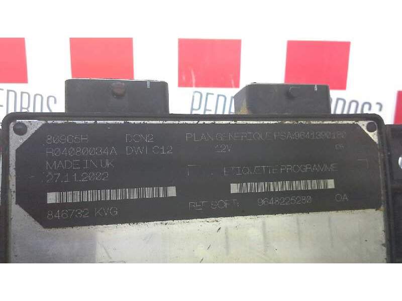 Recambio de centralita motor uce para citroën berlingo 1.9 diesel referencia OEM IAM 9648225280 9641390180 R04080034A