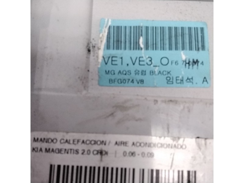 Recambio de mando calefaccion / aire acondicionado para kia magentis concept referencia OEM IAM BFG074V8  