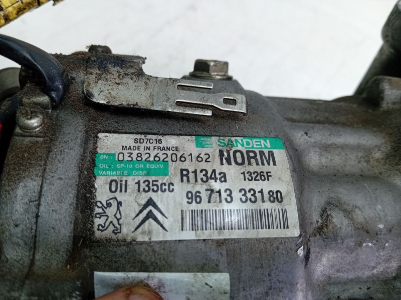 Recambio de compresor aire acondicionado para citroen c5 berlina exclusive referencia OEM IAM 9671333180  