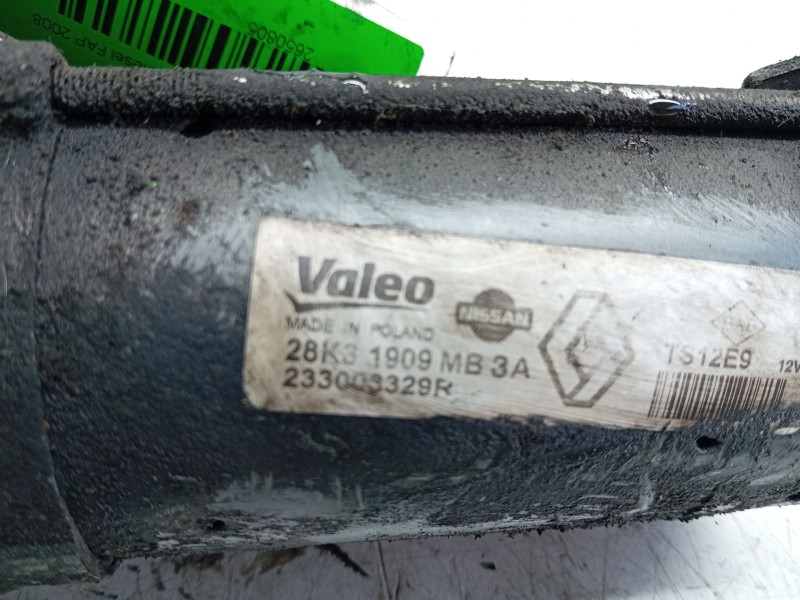 Recambio de motor arranque para renault kangoo 1.5 dci diesel fap referencia OEM IAM 233003329R  