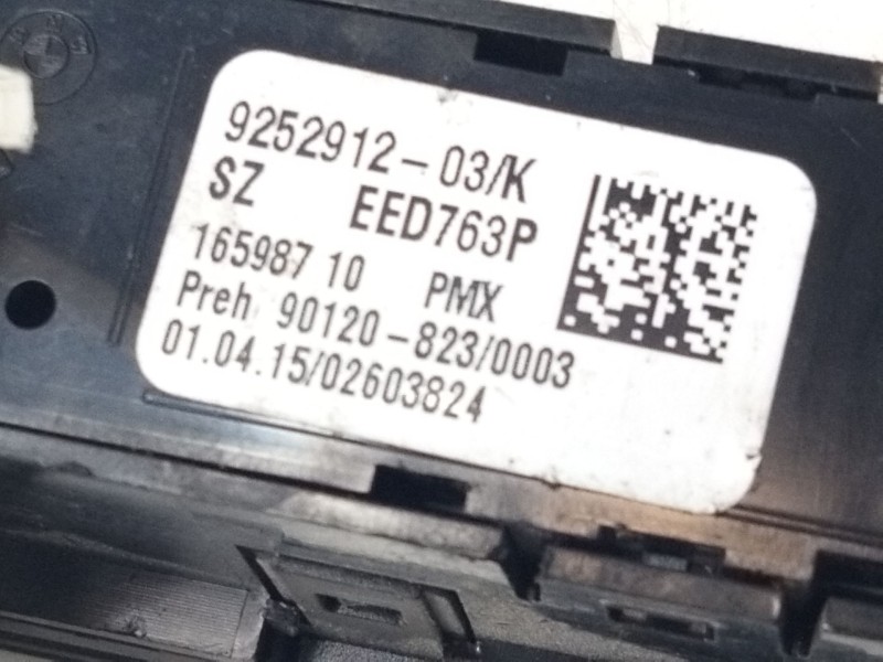 Recambio de unidad de interruptor de consola central para bmw serie 3 lim. (f30) 320d referencia OEM IAM 925291203  