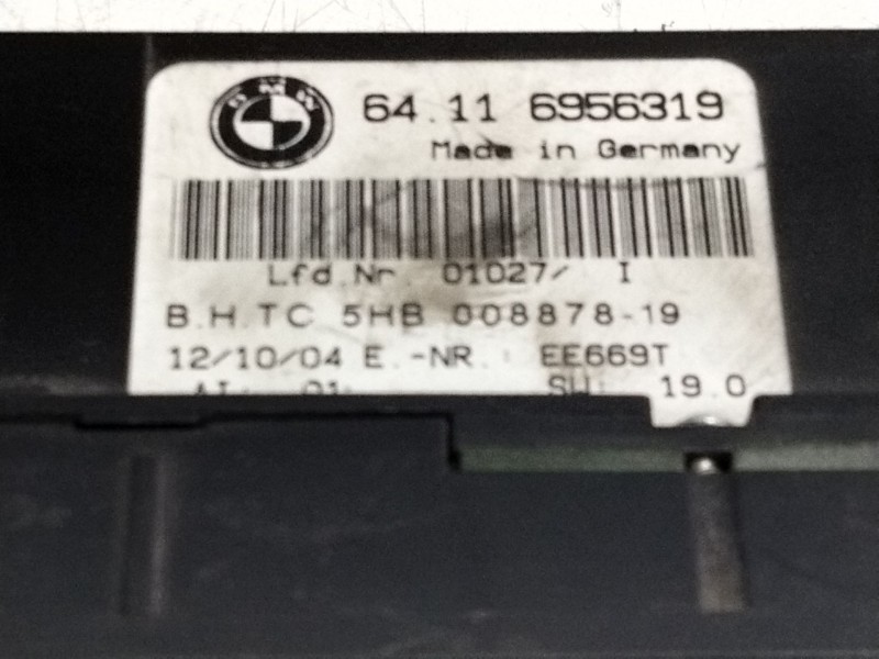 Recambio de mando climatizador para bmw serie 3 berlina (e46) 320d referencia OEM IAM 6956319  