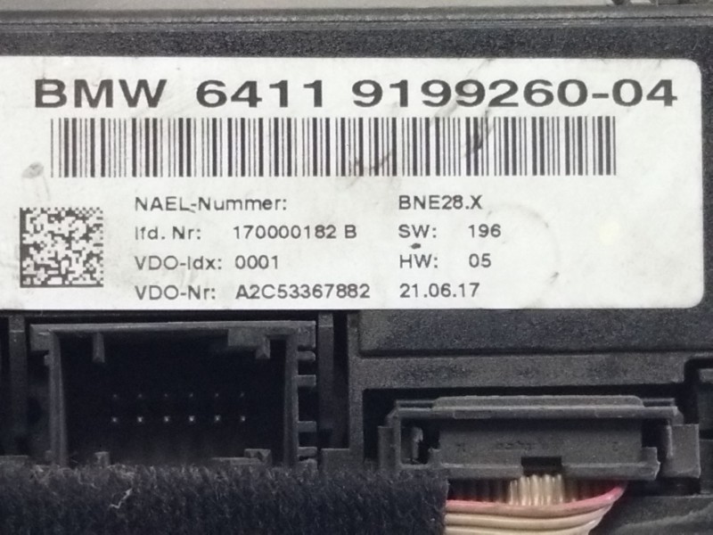 Recambio de mando climatizador para bmw serie 3 berlina (e90) 320d referencia OEM IAM 919926004  