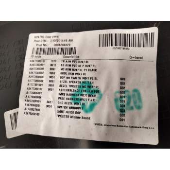 Recambio de guarnecido puerta trasera izquierda para mercedes-benz gla (h247) gla 200 (247.787) referencia OEM IAM A2477303301  