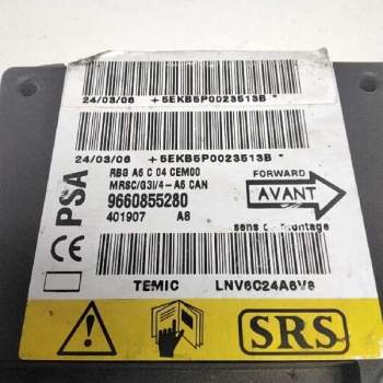Recambio de centralita airbag para citroën c2 1.4 hdi referencia OEM IAM 9660855280  