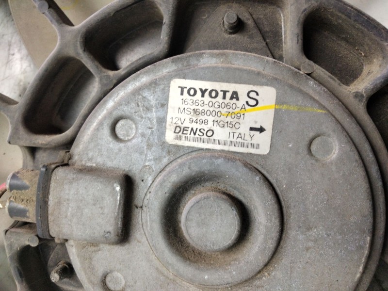 Recambio de electroventilador para toyota corolla verso (r1) 2.2 d-4d luna referencia OEM IAM 163630G050  