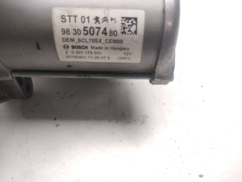 Recambio de motor arranque para peugeot 308 active referencia OEM IAM  9830507480 