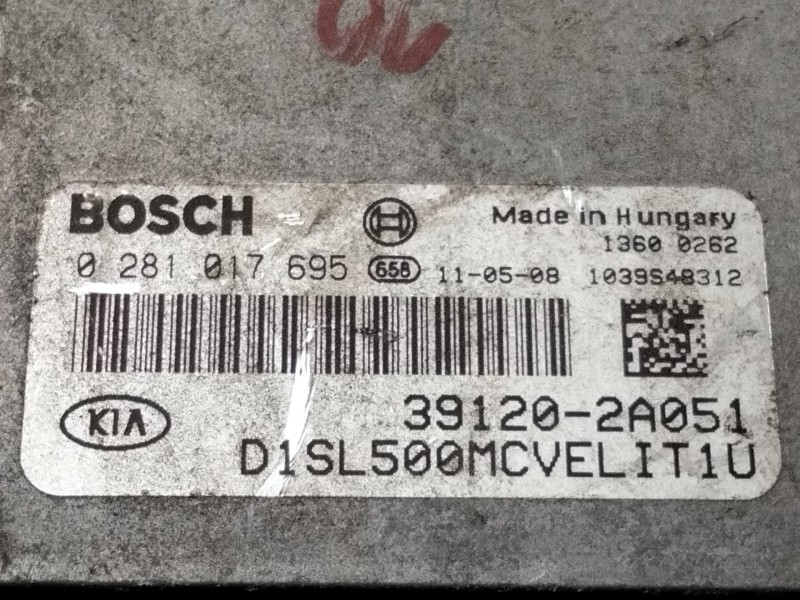 Recambio de centralita motor uce para kia sportage 1.7 crdi cat referencia OEM IAM 391202A051  