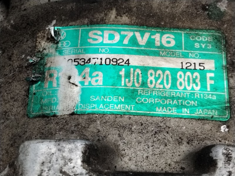 Recambio de compresor aire acondicionado para seat cordoba berlina (6k2) 1.9 sdi referencia OEM IAM 1J0820803F  