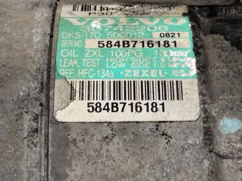 Recambio de compresor aire acondicionado para volvo s60 berlina 2.4 (103kw) referencia OEM IAM 584B716181  