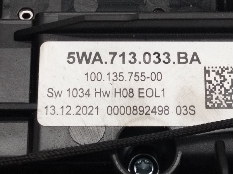 Recambio de palanca cambio para volkswagen golf viii lim. (cd1) 1.5 16v etsi act (híbrido-suave) referencia OEM IAM 5WA713033BA 