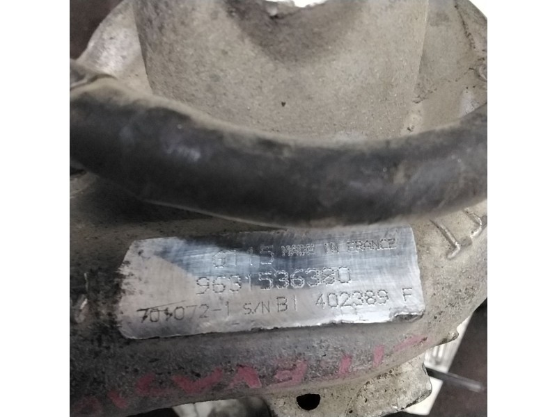 Recambio de turbocompresor para citroen evasion 2.1 turbodiesel referencia OEM IAM 9631536380 402389F 