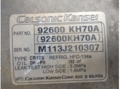 Recambio de compresor aire acondicionado para nissan navara pick-up (d40m) referencia OEM IAM 92600KH70A   2