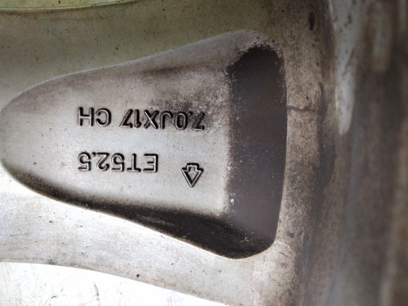 Recambio de llanta aluminio para jaguar x-type 2.2 diesel cat referencia OEM IAM 17-5-TORNILLOS ET52.5 