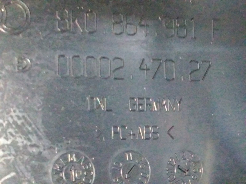 Recambio de reposabrazos para audi a4 berlina (8e) 2.0 tdi quattro (dpf) (103kw) referencia OEM IAM 8K0864981F  