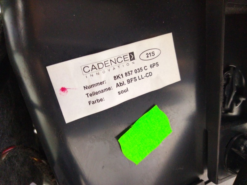 Recambio de guantera para audi a4 berlina (8e) 2.0 tdi quattro (dpf) (103kw) referencia OEM IAM 8K1857035C  