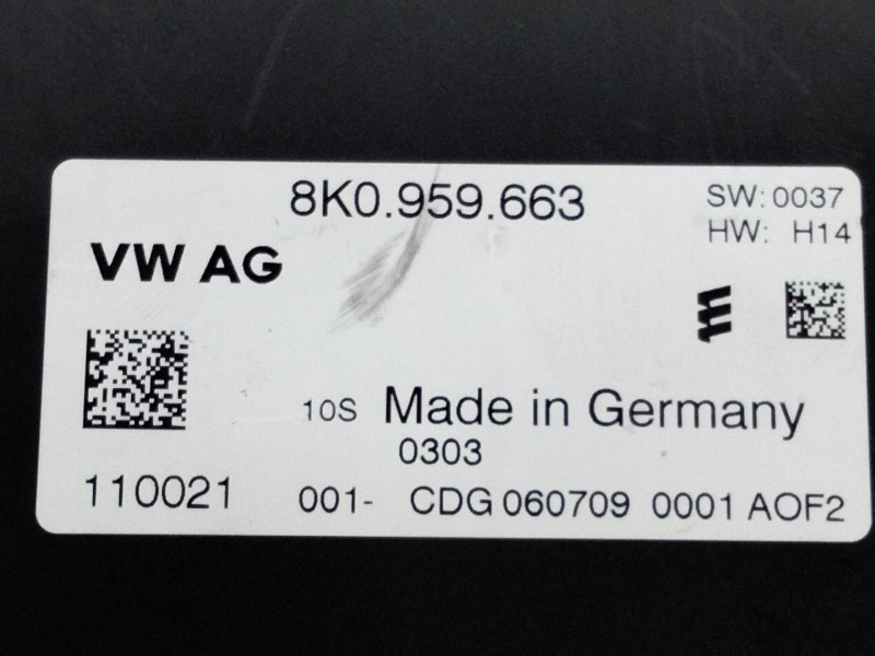 Recambio de unidad de control para audi a4 berlina (8e) 2.0 tdi quattro (dpf) (103kw) referencia OEM IAM 8K0958663  