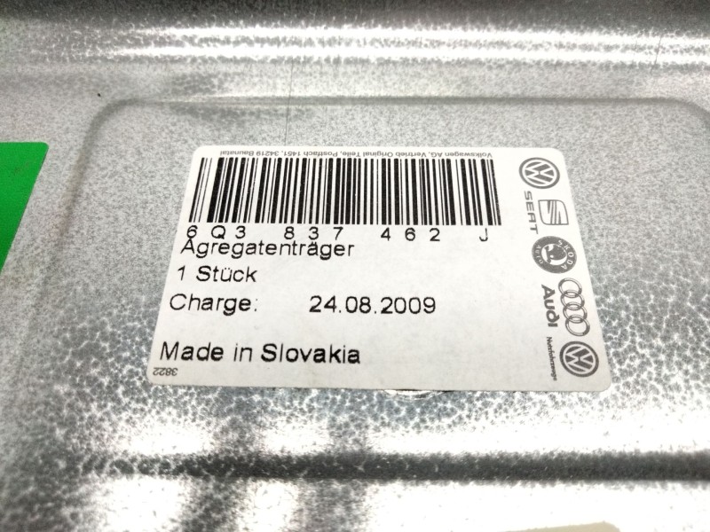 Recambio de elevalunas delantero derecho para volkswagen polo (9n1) 1.4 tdi referencia OEM IAM 6Q3837462J  