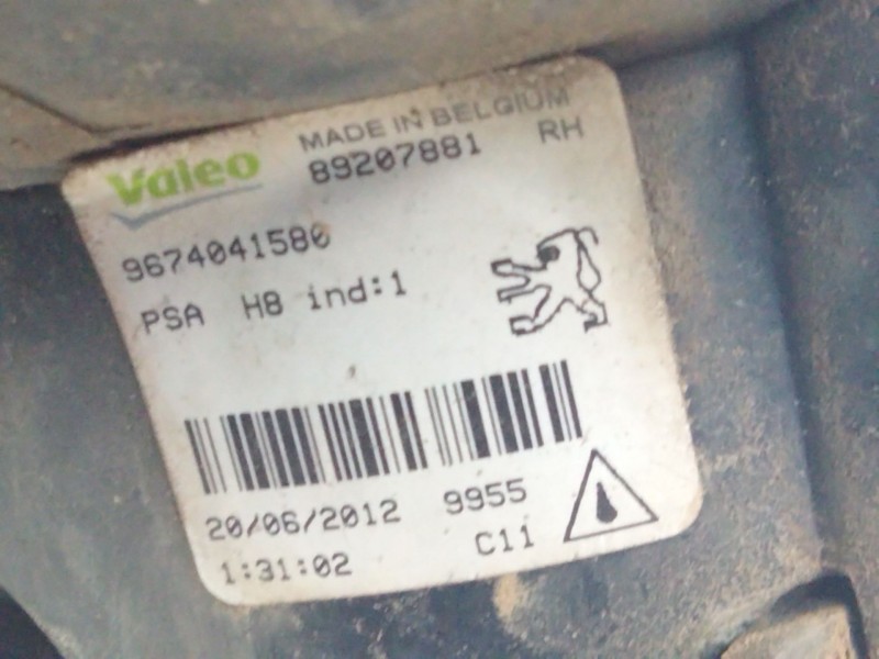 Recambio de faro antiniebla derecho para peugeot 308 access referencia OEM IAM 9674041580  