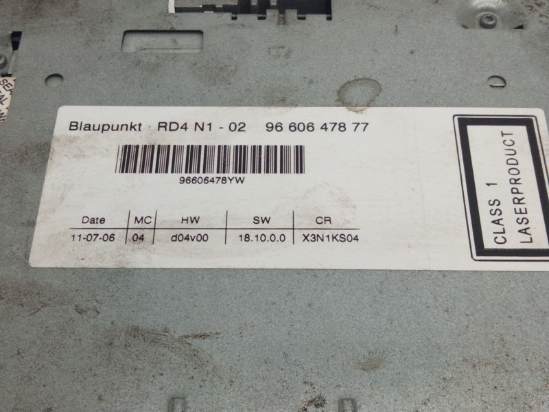 Recambio de sistema audio / radio cd para citroen c5 berlina exclusive referencia OEM IAM 9660647877  