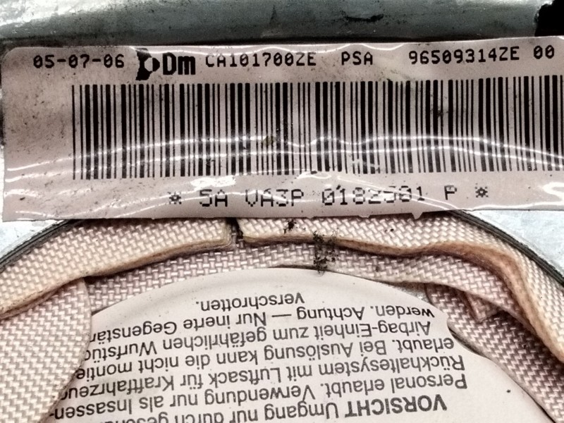 Recambio de airbag delantero izquierdo para citroen c5 berlina exclusive referencia OEM IAM 96509314ZE  