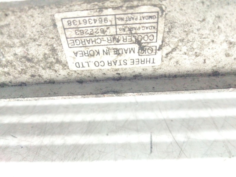 Recambio de intercooler para chevrolet epica 2.0 diesel cat referencia OEM IAM 96436138  