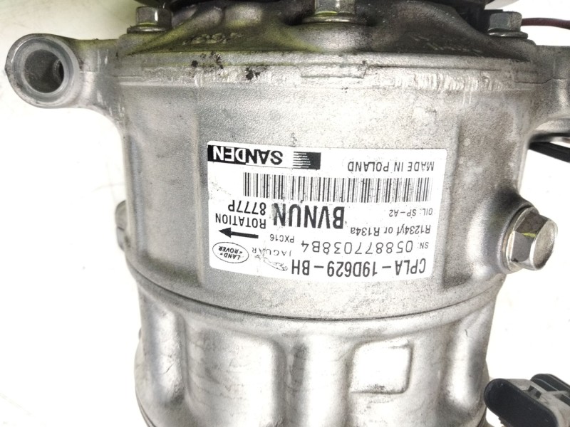 Recambio de compresor aire acondicionado para land rover velar referencia OEM IAM CPLA19D629BH  