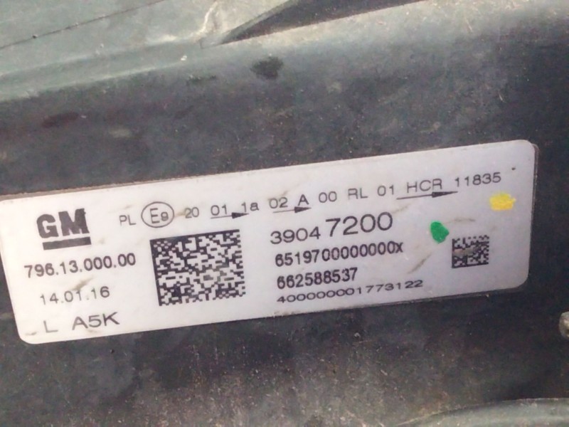 Recambio de faro izquierdo para opel astra k lim. 5türig referencia OEM IAM 39047200  