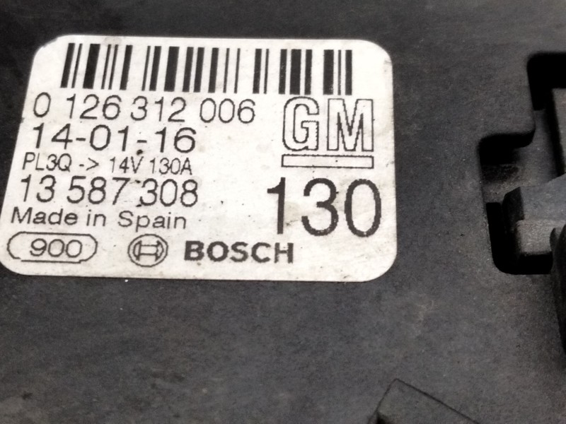 Recambio de alternador para opel astra k lim. 5türig referencia OEM IAM 13587308  