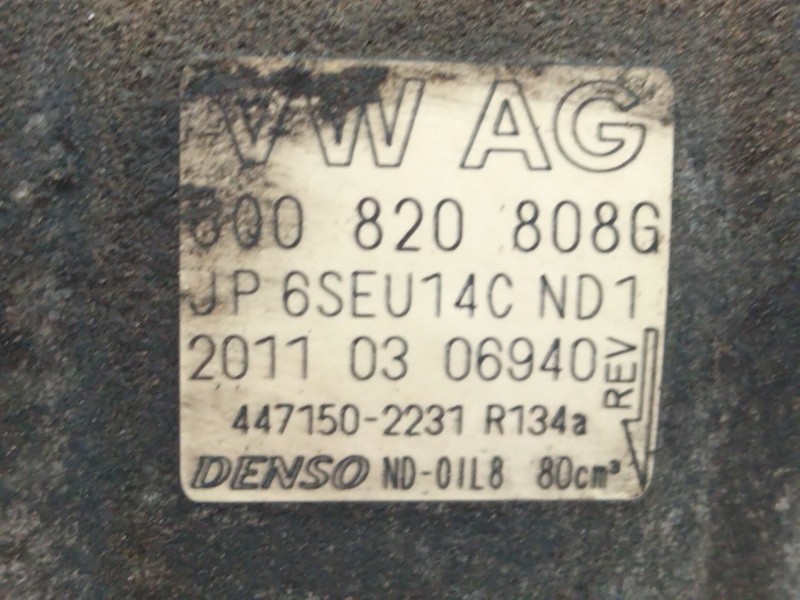 Recambio de compresor aire para skoda fabia (5j2 ) 1.2 referencia OEM IAM 8Q0820808G  