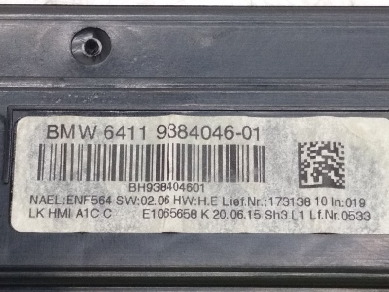 Recambio de mando climatizador para bmw serie 1 lim. (f20/f21) referencia OEM IAM 938404601  
