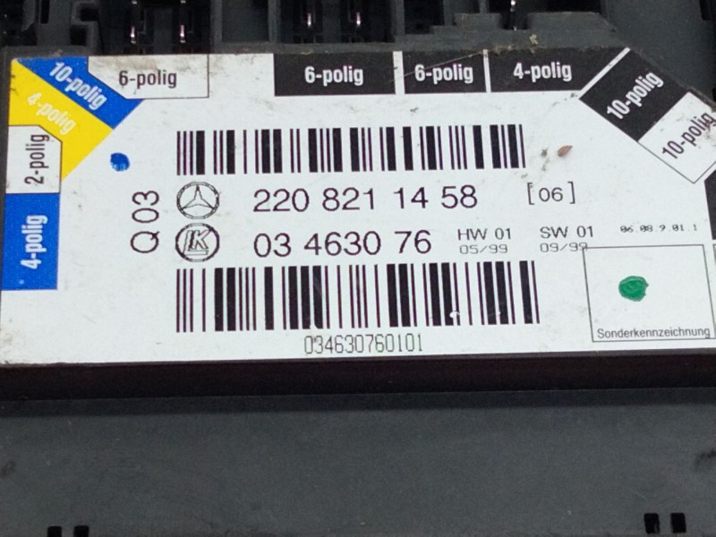 Recambio de unidad control para mercedes clase s (w220) berlina 3.2 cdi cat referencia OEM IAM 2208211458  