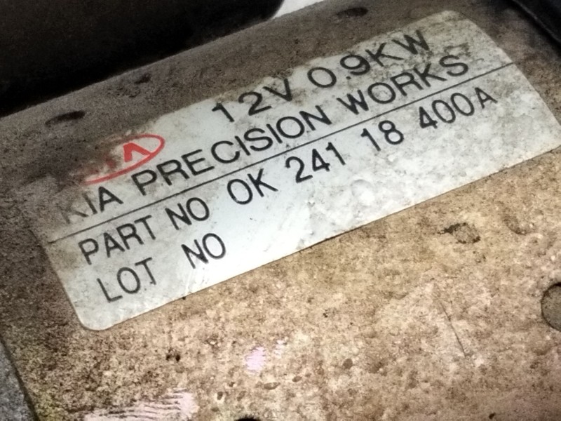 Recambio de motor arranque para kia sephia ll 1.5 cat referencia OEM IAM 0K24118400A  