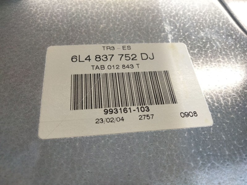 Recambio de elevalunas delantero derecho para seat cordoba berlina (6l2) fresh referencia OEM IAM 6L4837752DJ  