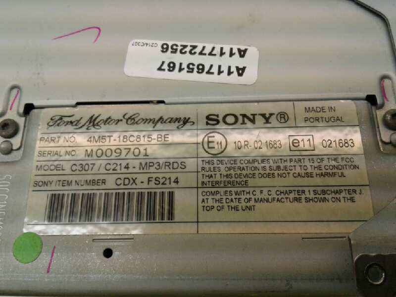Recambio de sistema audio / radio cd para ford focus berlina (cap) ambiente (d) referencia OEM IAM 4M5718C815BE  