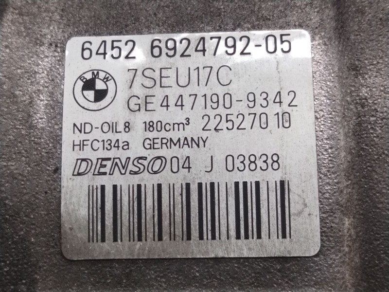 Recambio de compresor aire acondicionado para bmw serie 3 berlina (e90) 3.0 turbodiesel cat referencia OEM IAM 692479205  