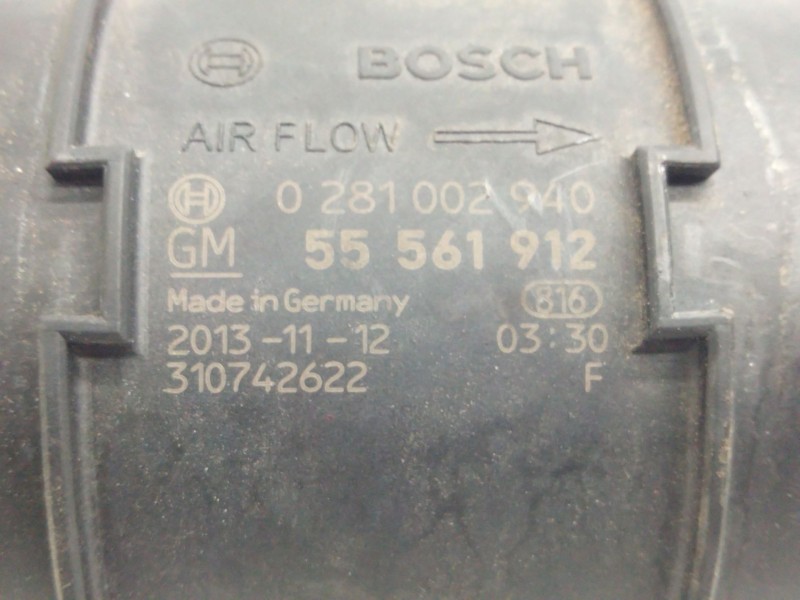 Recambio de caudalimetro para opel corsa d 1.3 16v cdti referencia OEM IAM 55561912 0281002940 