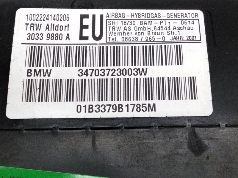 Recambio de airbag lateral delantero derecho para bmw serie 3 touring (e46) 320d referencia OEM IAM 34703723003W  